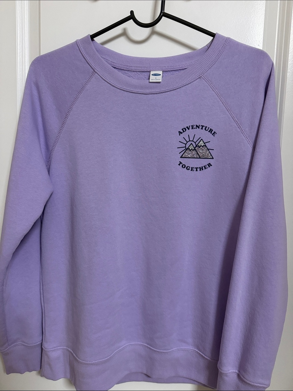 Old Navy Lavender Lightweight Sweatshirt: Adventure Together